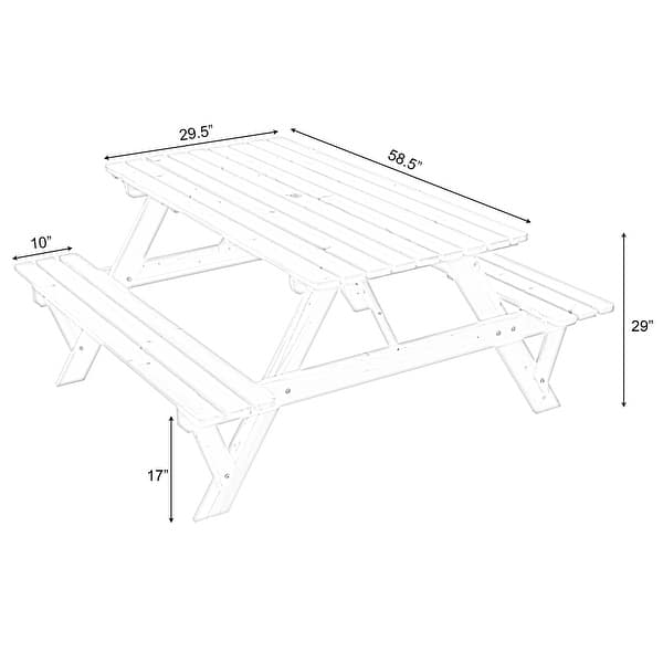 A-Frame Outdoor Patio Deck Garden Picnic Table
