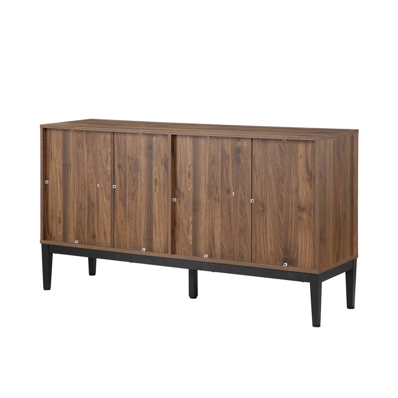 Senin Modern Herringbone Sideboard with Metal Frame Legs by HULALA HOME
