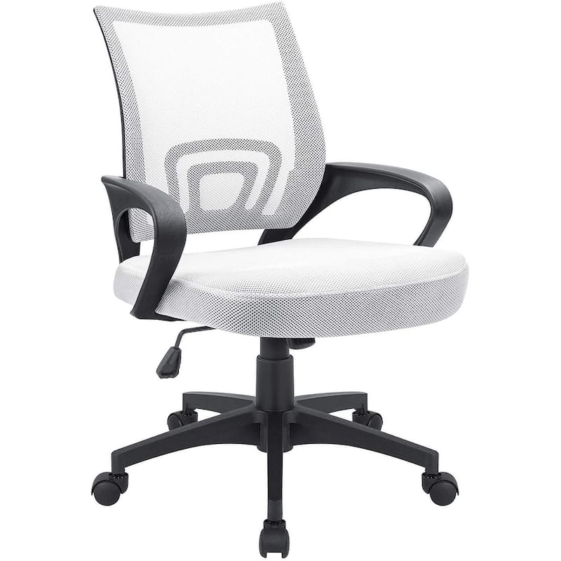Homall Office Chair Mesh Desk Chair Computer Chair with Armrest - White