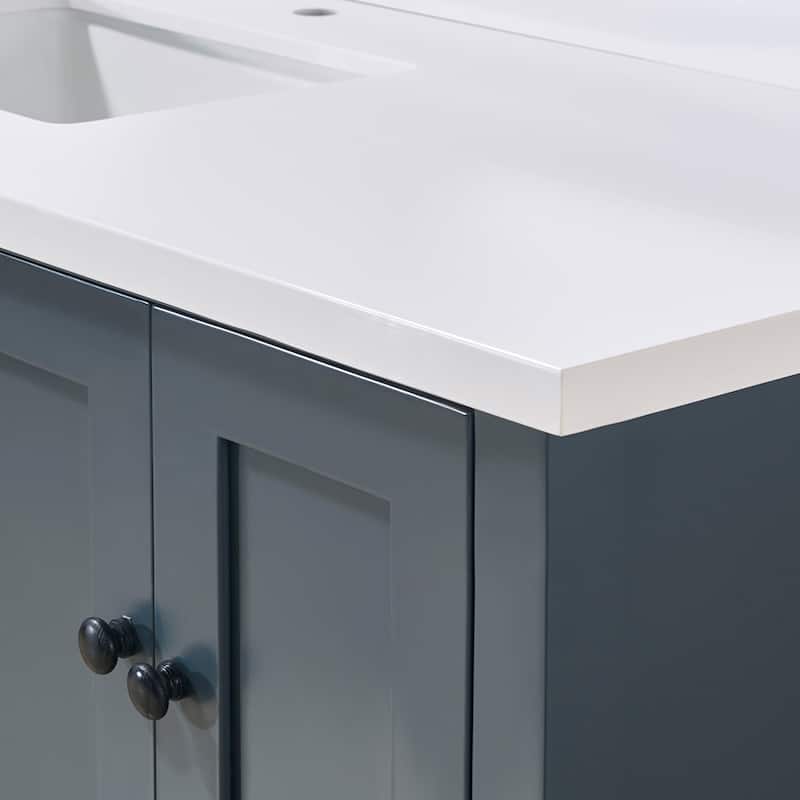 Altair Caorle Bathroom Vanity Countertop in Snow White Finish Without Cabinet