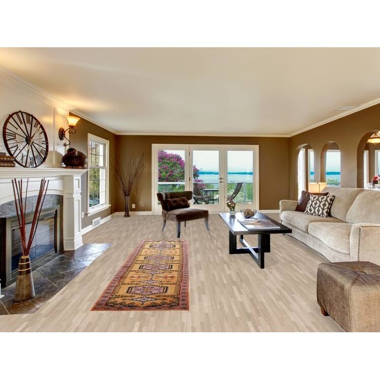 Geometric Viss Indian Runner Rug Hand-Knotted Wool Carpet - 2'7"x 9'10"