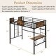 preview thumbnail 4 of 3, Twin Loft Bed with Metal Frame, Storage Shelf, and Ladder