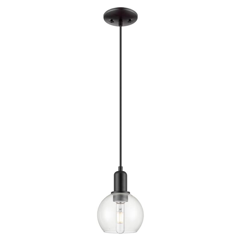 Innovations Lighting Endless Possibilities Arcadia - Athens - 1 Light 6" Cord Hung Mini Pendant - Clear/Matte Black