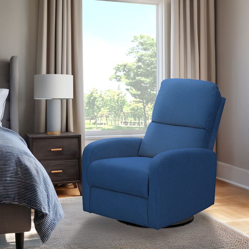 INK+IVY Dakota Power Recliner 3-in-1 with Swivel, Glider, USB Ports - Blue