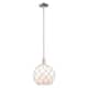 Option White Glass with Brown Rope / Polished Nickel