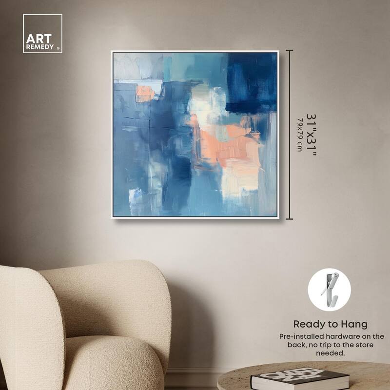 Whispering Blue II Canvas by Art Remedy
