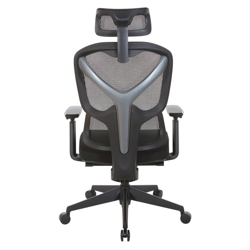 High Back in Black Mesh and Seat with Adjustable Arms