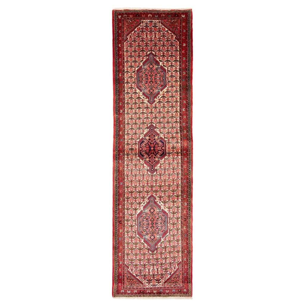 ECARPETGALLERY Hand-knotted Konya Anatolian Cream Wool Rug - 2' 8" x 9' 7"