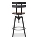 preview thumbnail 9 of 14, Jutte Modern Industrial Firwood Adjustable Height Swivel Barstools (Set of 2) by Christopher Knight Home