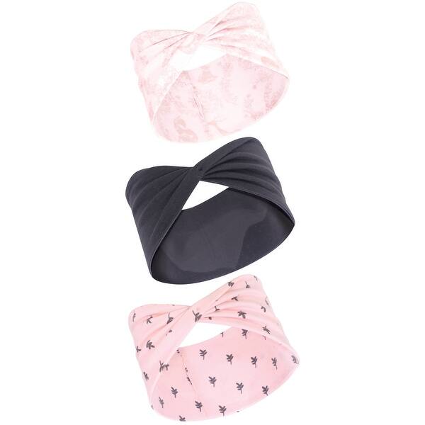 slide 1 of 1, Yoga Sprout Baby Girl Cotton Headbands 3pk, Lace Garden, 0-24 Months - Lace Garden Lace Garden - 0-24 Months