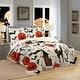 preview thumbnail 7 of 6, Twin/Full Size Halloween Themed Quilt Bedspread Set Pumpkins, Black Cats, Bats, Haunted Houses ME503