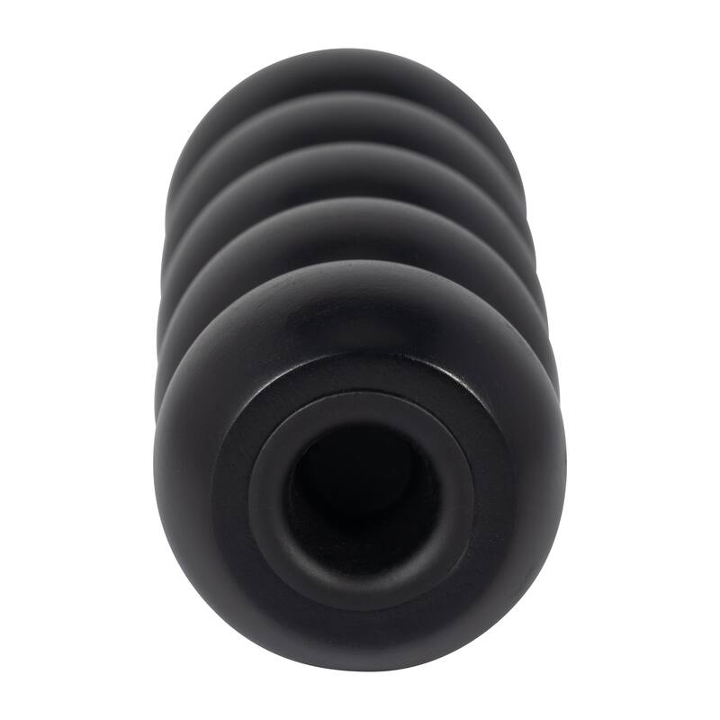 Sagebrook Home Wood, Ribbed Votive Holder, Natural, Cylinder, Ribbed