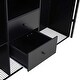 preview thumbnail 8 of 18, Metal Loft Bed with Drawers, Storage Staircase, and Wardrobe
