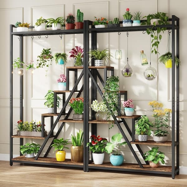 47" Farmhouse Console Table with Storage and Open Shelf for Hallway - Natural