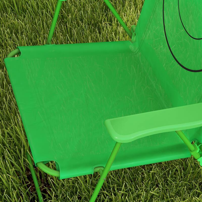 Folding Kids Table and Chair Set for Garden, Backyard, Green