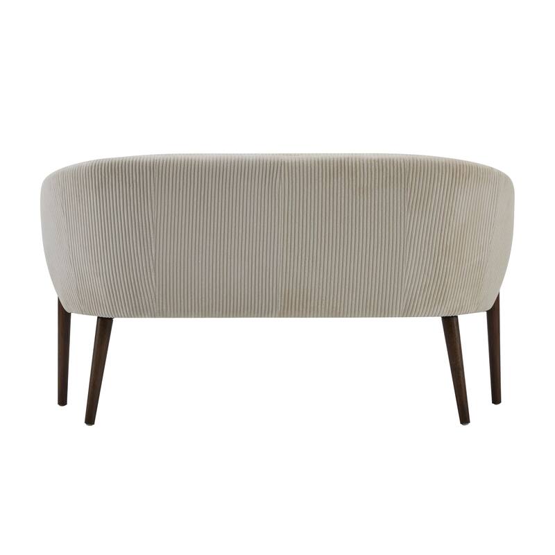Loveseat Sofa Chaise Lounge Sofa, Tufted Sofa with Curved Armrests, Recliner Sofa with Tapered Wooden Legs
