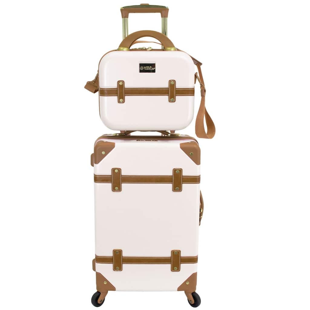 World Traveler VentureX 2-Pc Spinner Vintage Style Luggage