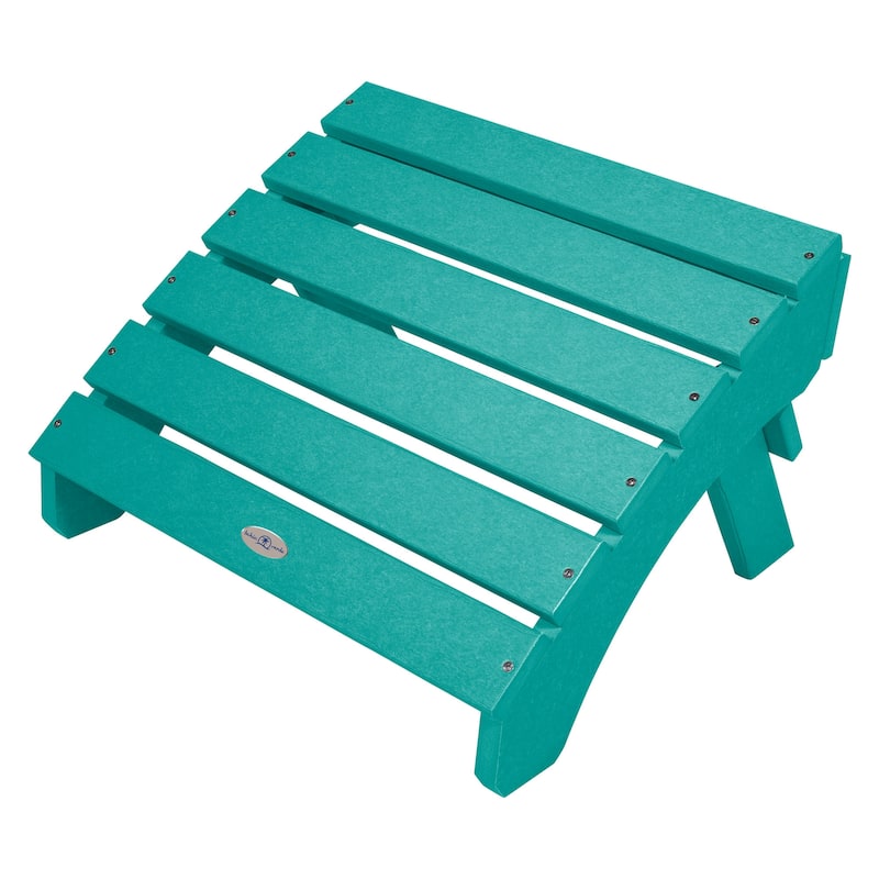 BAHIA VERDE OUTDOORS Folding Adirondack Ottoman - Seaglass Blue