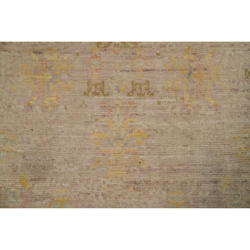 Hand Knotted Oriental 100% Wool Carpet Traditional Floral Purples Ziegler Area Rug - 5' 1'' X 2' 11''