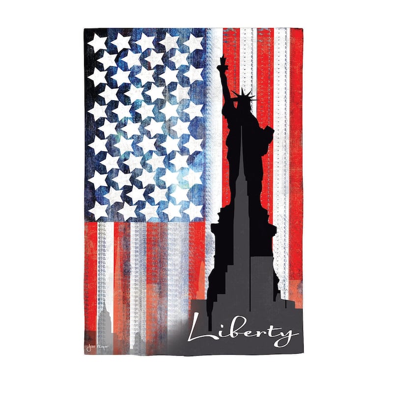 Liberty Statue Reversible Suede House Flag