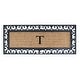 preview thumbnail 36 of 187, Non Slip Coir Low Profile Myla Monogrammed Entry Doormat, 17.7"x47.25" monogrammed t