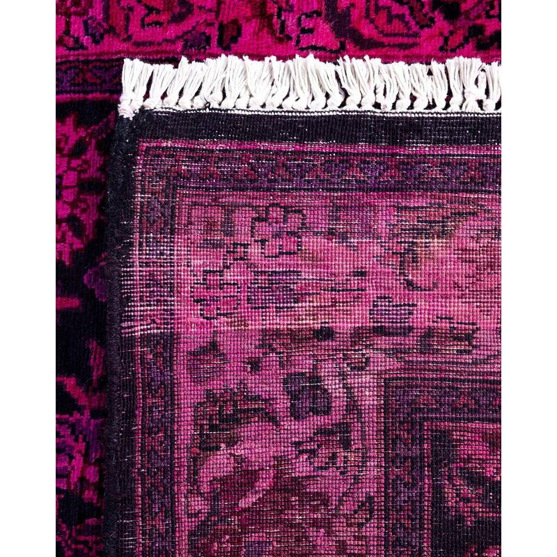 Contemporary Overdyed Wool Hand Knotted Runner - 2' 7" x 10' 4"