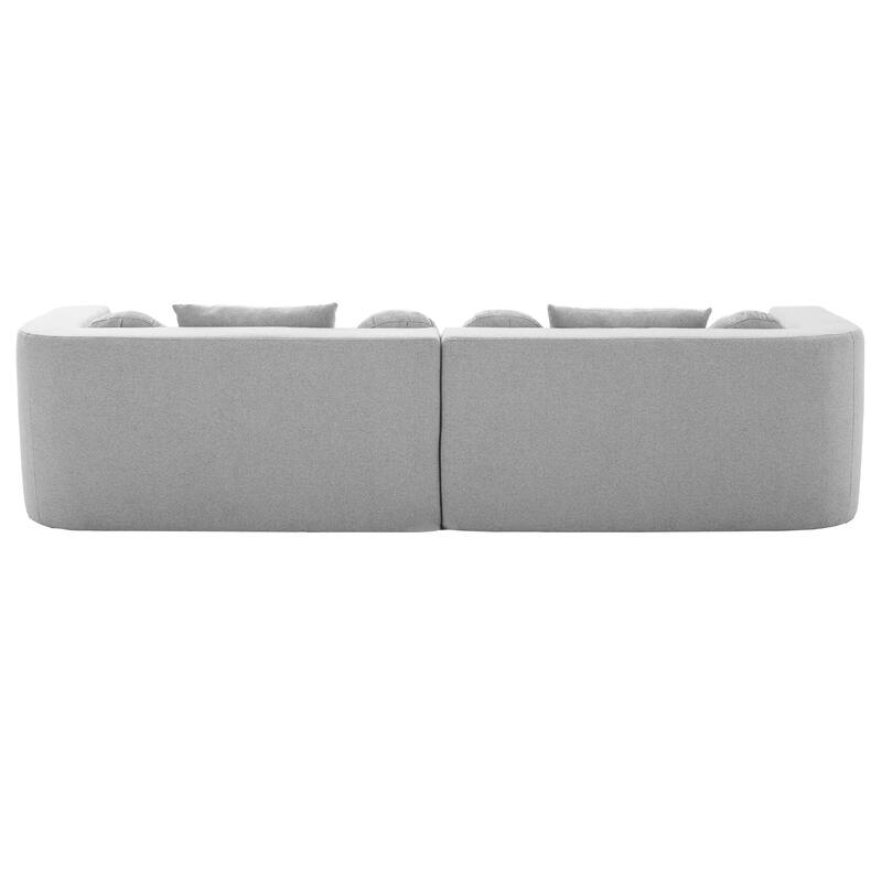 Roomfitters Modular Boneless Sectional Sofa Bed with Deep Seating and Curved Design for Living Room