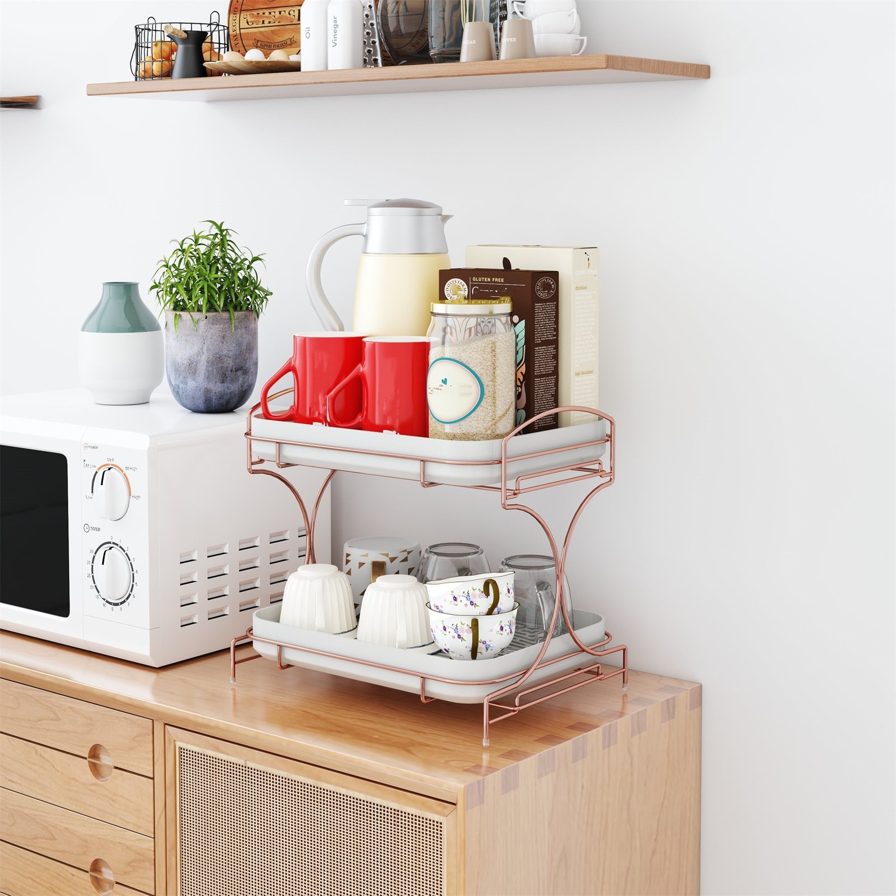 Stacked dish drying rack deals