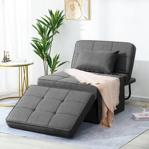 Ainfox Convertible Sofa Chair Bed Folding Ottoman Single Sofa Bed Couch Sleeper Sofa