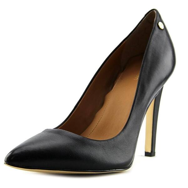 calvin klein brady leather pointed toe pump