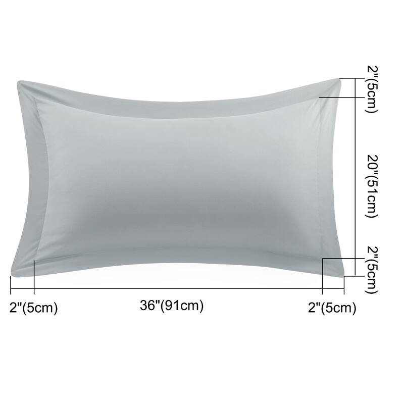 2 Packs Pillowcases Soft 1800 Microfiber Pillow Shams with No Zipper,