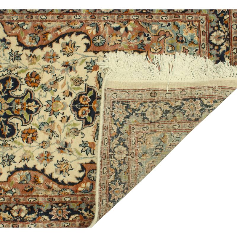 Pak-Persian Fikri Ivory/Navy Runner - 2'1" x 8'11"