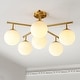 preview thumbnail 9 of 17, SAFAVIEH Lighting Briette Flush Mount - 26" W x 26" D x 15" H