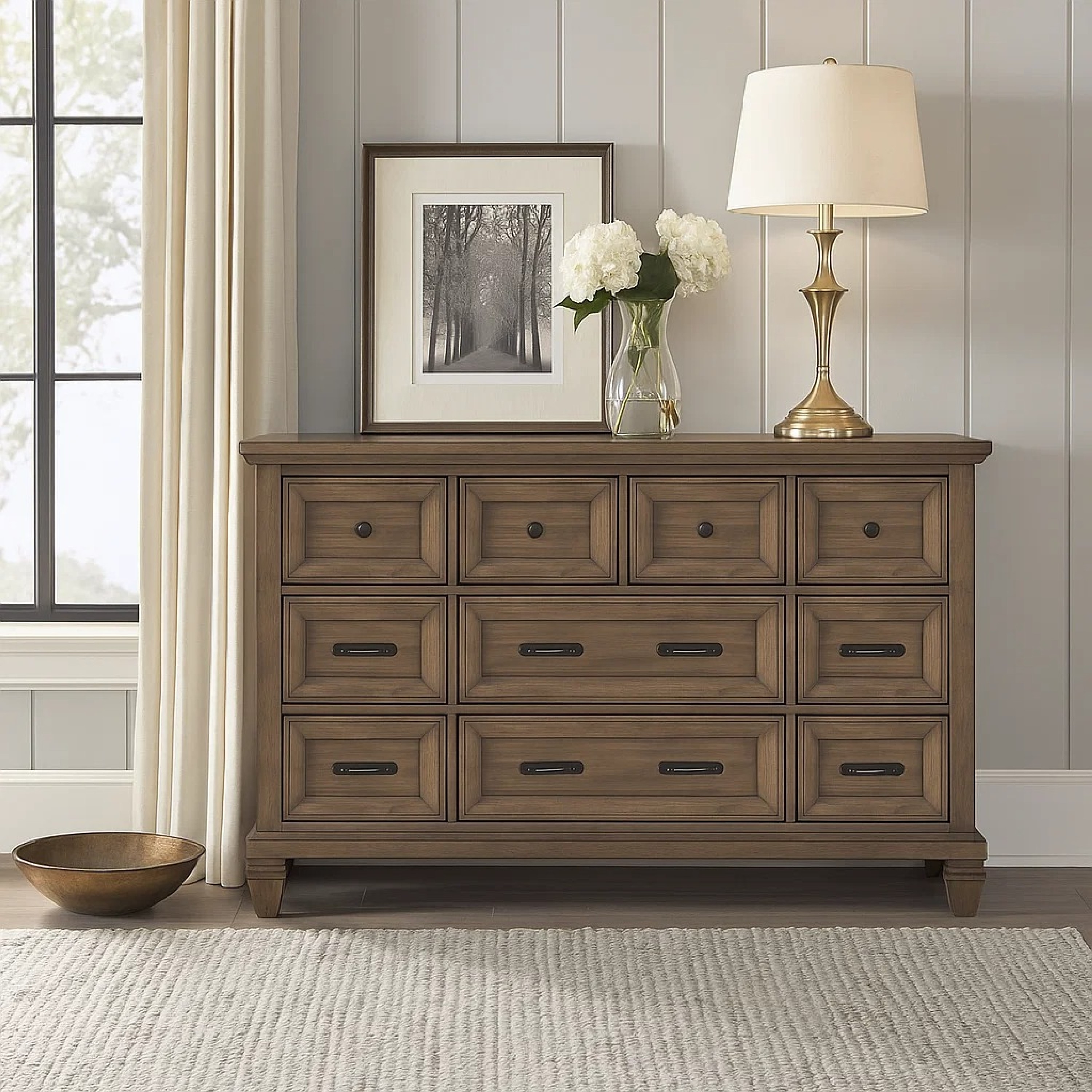 brown dresser black handles Henry 68 Inch Wide Dresser, 10 Drawers, Handles, Vintage Mocha Women's Clothing Size:US 00 (XXS) squared brushed CLOTHES Hot Silk Satin Short
