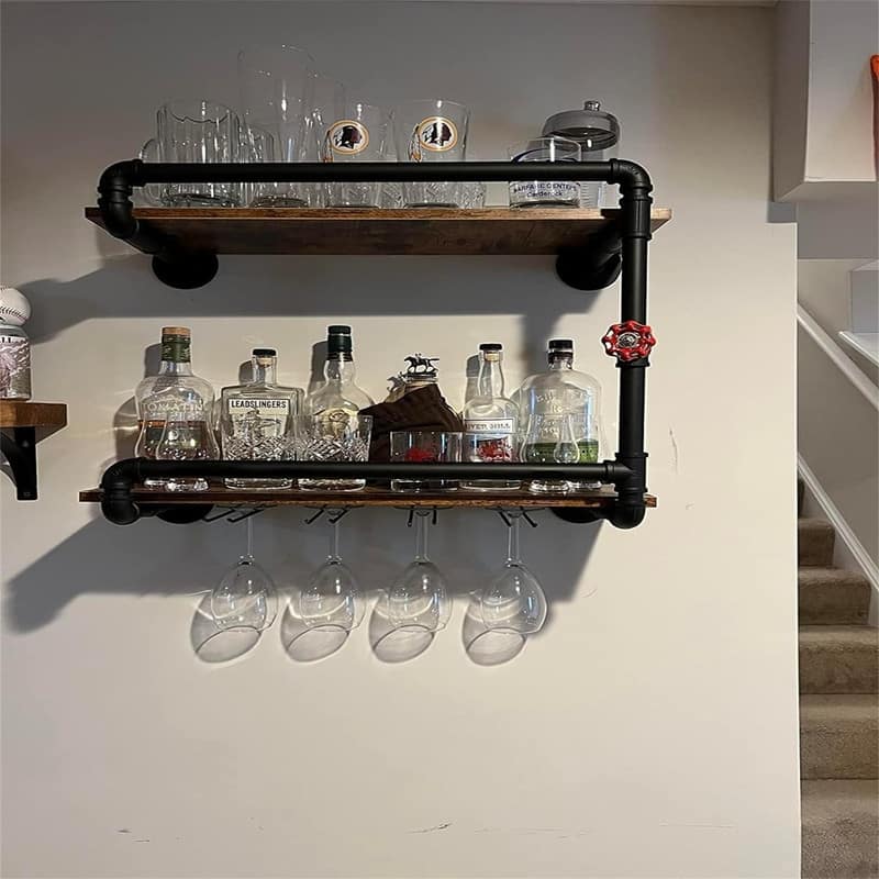 Wine Rack Wall Mounted 2 Tier