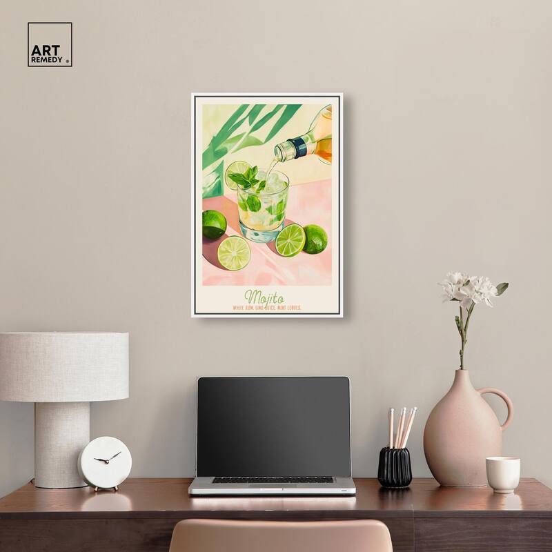 Mojito Recipe Poster Canvas by Art Remedy