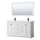Option White / White Cultured Marble Top / Matte Black