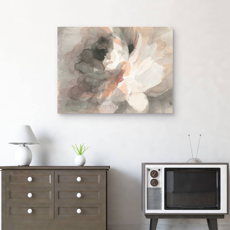 Abstract Peony Crop by Danhui Nai Canvas Art Print