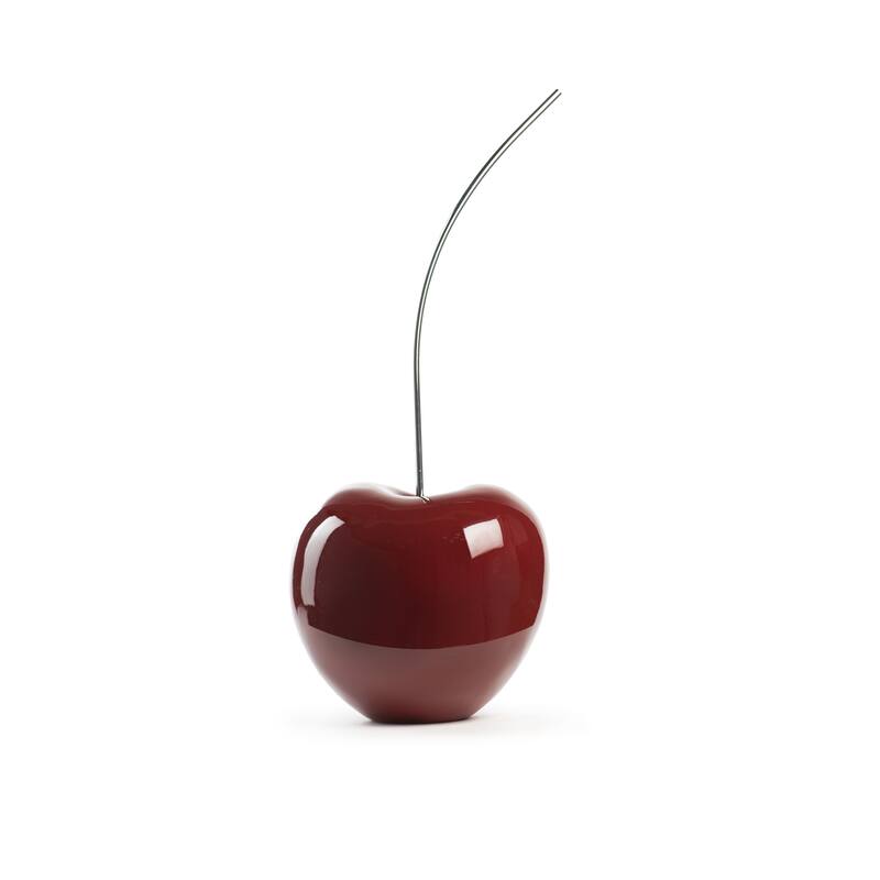 Red Wine Cherry Resin Sculpture - N/A