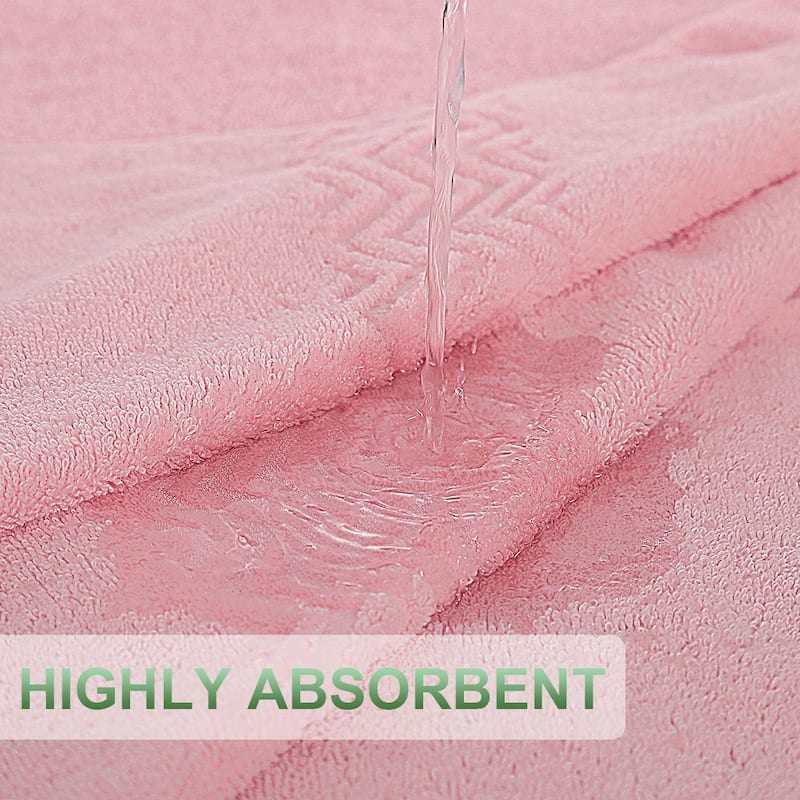 4 Pieces Cotton Bath Towels 27"x54" for Home Spa Hotel Soft Absorbent - 27 x 54in