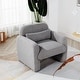 preview thumbnail 17 of 42, Stylish and Minimalist Single Sofa Chair with Arms and Pillow, Armchair, Accent Chair for Living Room, Bedroom, Study