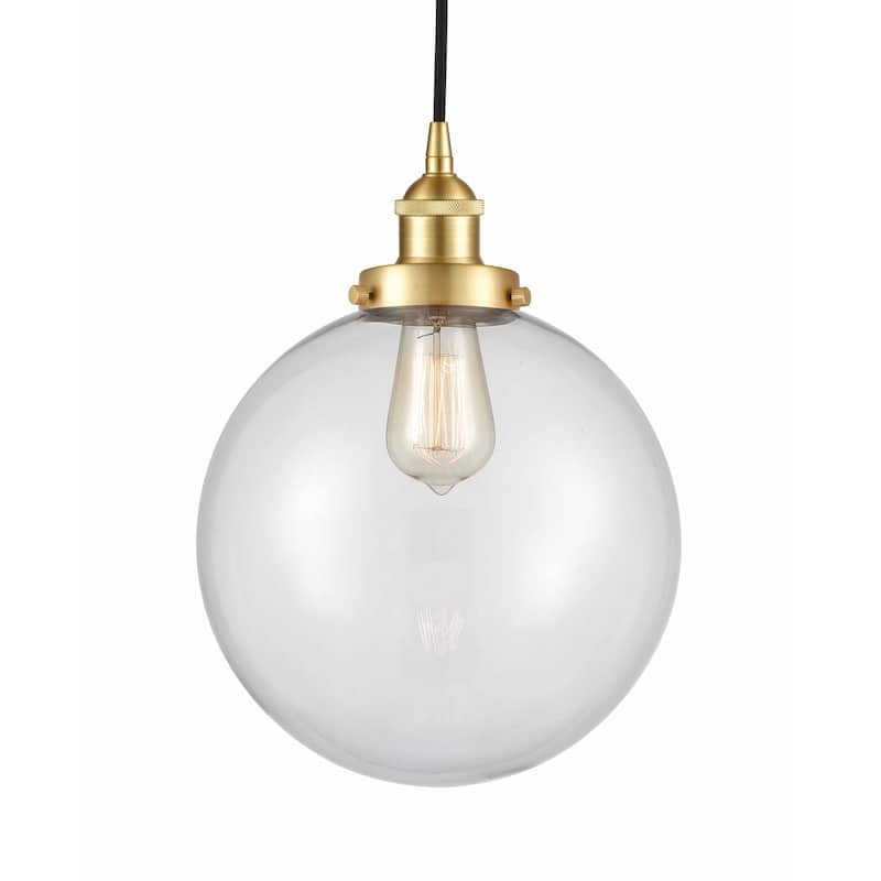 Innovations Lighting 616-1PH-14-10 Beacon Pendant Beacon 10" Wide - Satin Gold / Clear