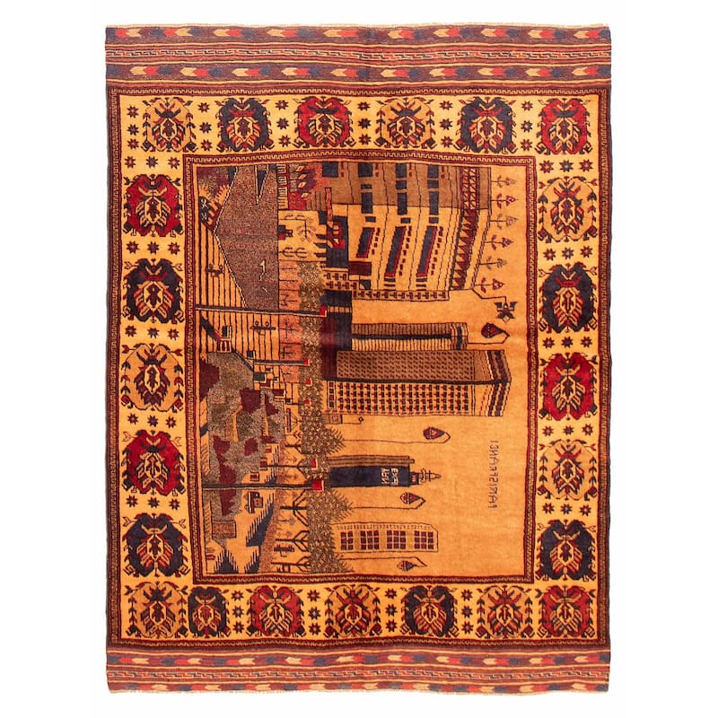 Teimani Brown Rug 4'7" x 6'2" - 4'7 x 6'2 - Brown - 4'7 x 6'2