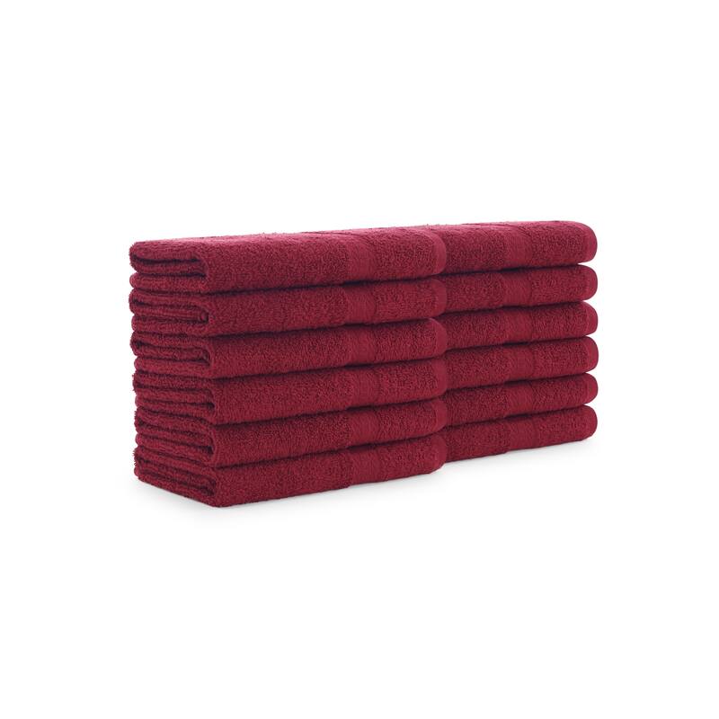Arkwright True Color Towel Sets - Hand Towel - Set of 12 - Burgundy