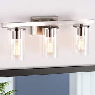 3-Light Vanity Light with Clear Glass Shades