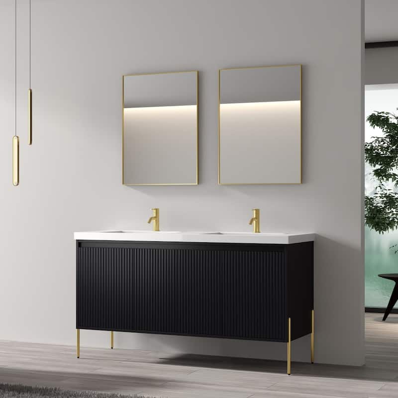 Ripple 60" Bathroom Vanity Kit (Assembly Required)