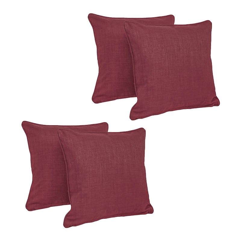 Blazing Needles 18-inch Accent Throw Pillows (Set of 4) - Merlot