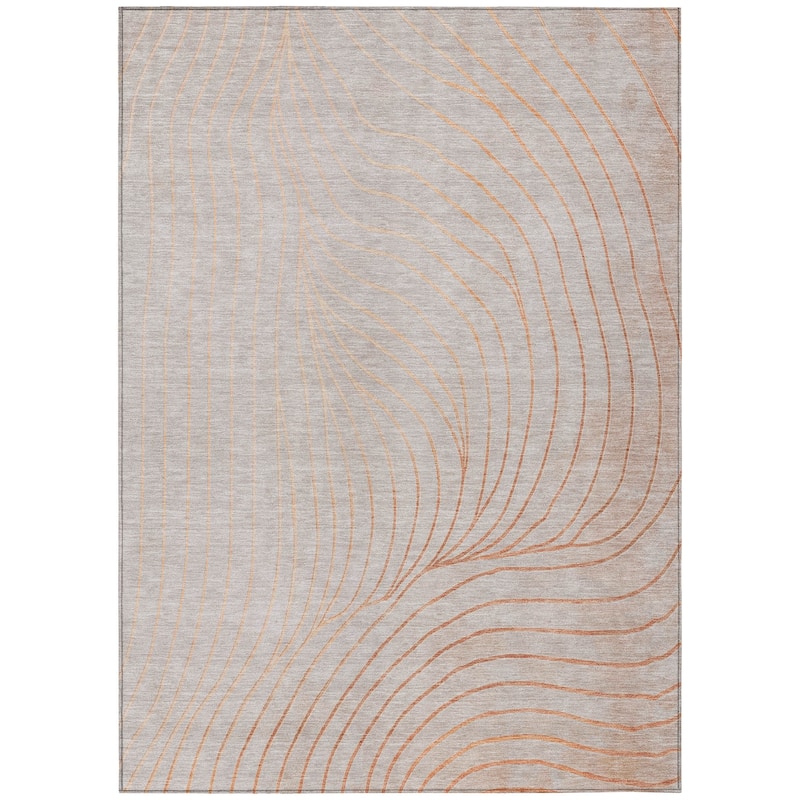 HomeRoots Abstract Transitional Rectangle Outdoor Rug