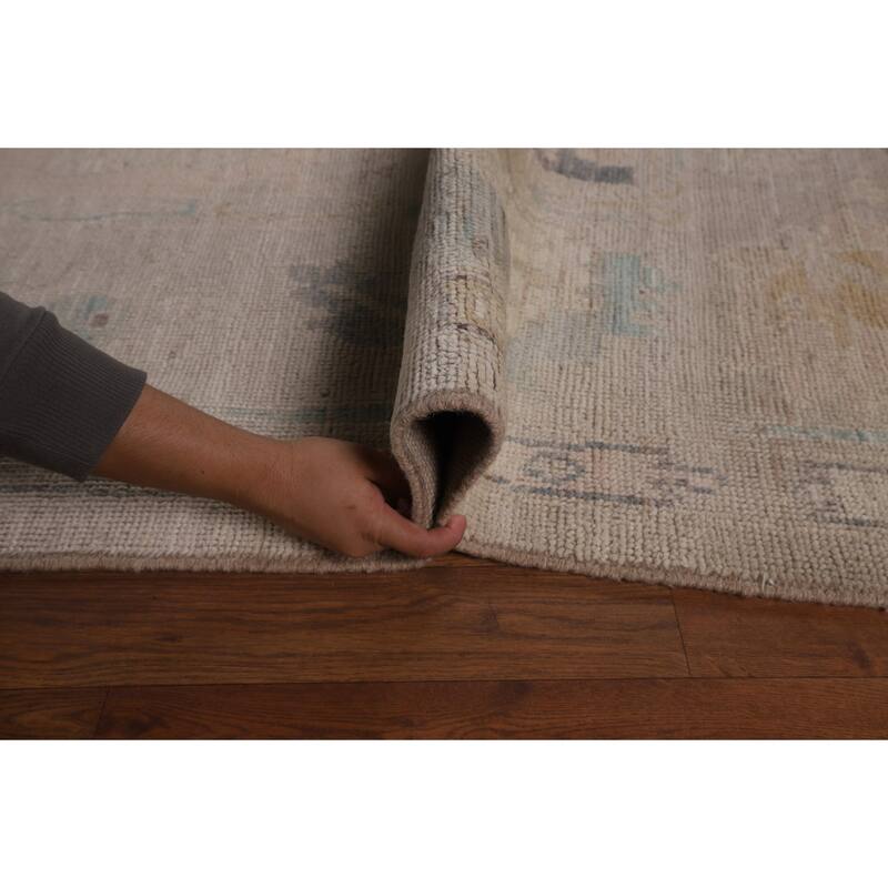 Vegetable Dye Oushak Oriental Area Rug Hand-Knotted Wool Carpet - 8'5"x 10'0"