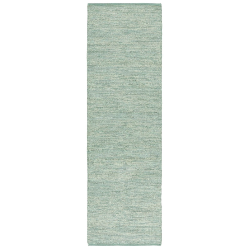 SAFAVIEH Handmade Montauk Willie Cotton Rug - 2'3" x 8' Runner - Green